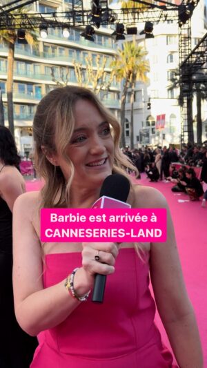 Dorothée Pousséo Instagram - Barbie sur le Pink Carpet = match parfait 🥹💗

@dorothee.pousseo est la voix française officielle de Margot Robbie, aka Barbie ! #CANNESERIES