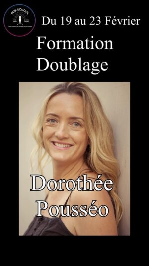 Dorothée Pousséo Instagram - Formation Doublage à Cannes du 19 au 23 février !🎙️❤️ Il reste encore des places 🥰 Pour vous inscrire rendez-vous sur notre site dub-school.fr

#doublage #doublagevoix #vf
