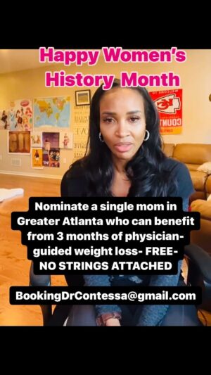Dr. Contessa Metcalfe Instagram - SingleMomsAreSuperheroes 
-I know mines was…
Nominations of a SINGLE MOM WHO CAN NOT NORMALLY AFFORD THIS-
to bookingdrcontessa@gmail.com 
4 (Four) single moms will be selected next Wednesday, March 27** 3 months of free physician-guided medication 💊 assisted weight loss- no strings attached- no we will not publish your names or pictures-HIPAA

*turned off comments so you can please email nominations and no one will get overlooked*
NO DMs Please- 🙏🏾email 🙏🏾🙏🏾🙏🏾
#CelebrateWomen #SingleMoms #Superhero #womensupportingwomen #womenshistorymonth