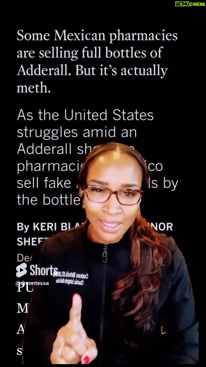 Dr. Contessa Metcalfe Instagram - 🚨60 Seconds Can Save Your Life🚨 Several Americans (the only data we have on deaths) have died from this. It’s the holidays and many people travel overseas and are “pleasantly surprised” to find medicines they need at retailers without the prescriptions required at home. But beware! Please be careful purchasing controlled substances or “prescriptions” from retail pharmacies when you are traveling Please share this with your loved ones who may be traveling abroad. #ADHD #Adderall #Mexico #Methamphetamine #DrContessa #HauteDoc #60Seconds