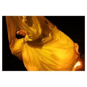 Drew Jacoby Instagram - Stills from 2020 feature film Radioactive as #loiefuller directed by @msatrapitheofficial starring @mspike and @samrileyoficial with @anyataylorjoy ☢️choreography by @sidilarbicherkaoui