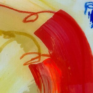 Drew Jacoby Instagram - Santorini. 16x20 inch acrylic, oil pastel, resin on stretched canvas. #greece #santorini #abstractart #painting #abstractpainting #originalart #epoxyresin #sunshine #yellow #homedecor #interiordesign #popart #midcenturymodernhome