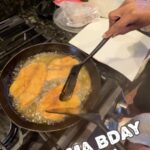 Dulcé Sloan Instagram – March 30th was my Grandma Beulah’s Bday. She would have been 90 years old. So to celebrate we had a fish fry! Tilapia, Conch Fritters and Cracked Conch. 

*I forgot to take a picture of my final plate. Please forgive me. lol
