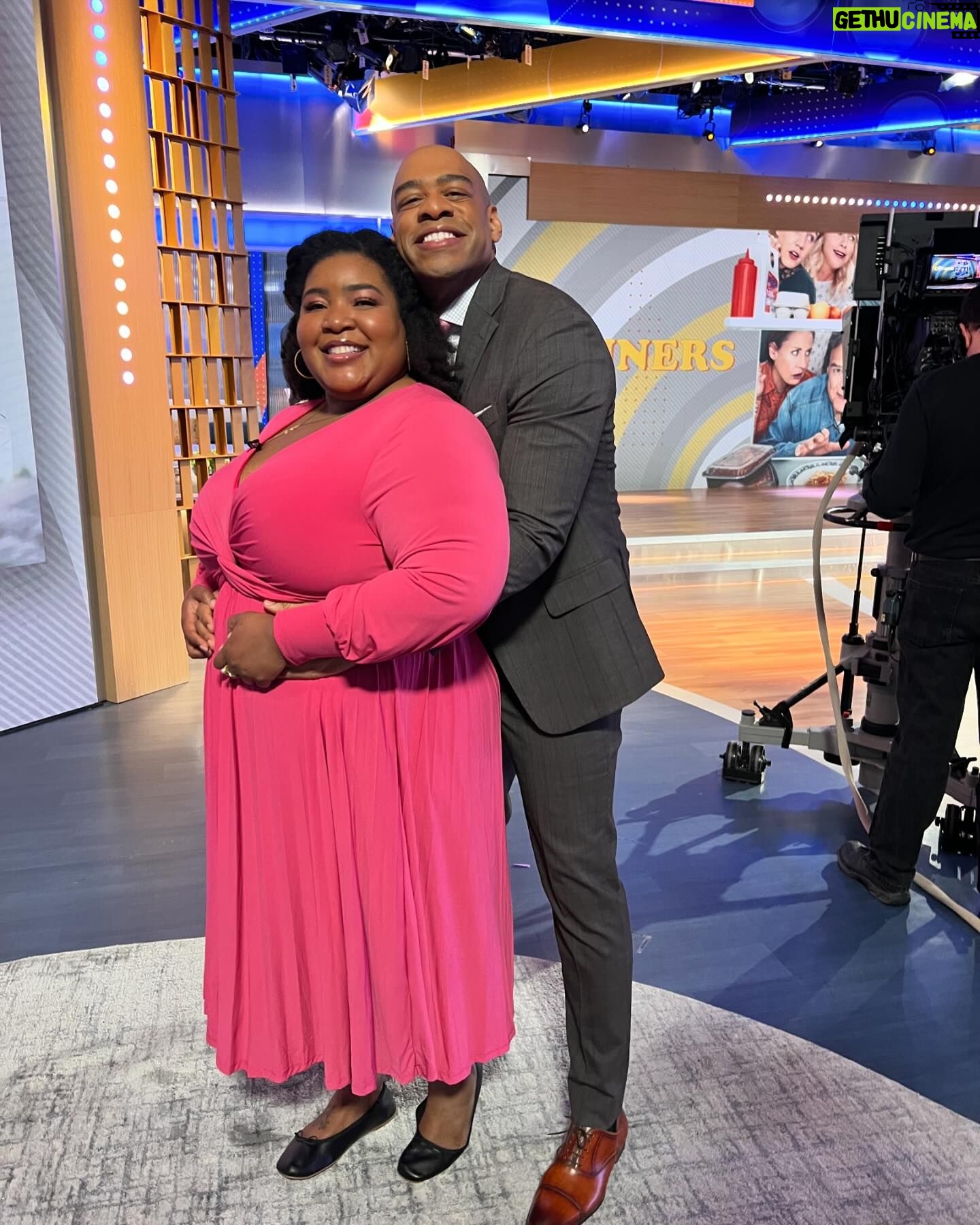 Dulcé Sloan Instagram - Last week was a whirlwind of press and blessings! @abcgma3 with @vladduthierscbs and @gayleking (she read my book and loved it! 😮) @abcgma3 with @demarcomorgan trying my best to make @michaelstrahan jealous (didn’t work 🥺 lol) and my book signing in @bnclarendon where @aminahimani blessed me with her presence! Dress 1: @eloquii Dress 2: @torrid Thank you for all the love!