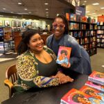 Dulcé Sloan Instagram - Last week was a whirlwind of press and blessings! @abcgma3 with @vladduthierscbs and @gayleking (she read my book and loved it! 😮) @abcgma3 with @demarcomorgan trying my best to make @michaelstrahan jealous (didn’t work 🥺 lol) and my book signing in @bnclarendon where @aminahimani blessed me with her presence! Dress 1: @eloquii Dress 2: @torrid Thank you for all the love!