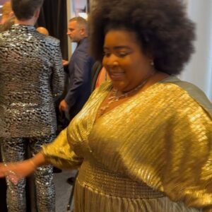 Dulcé Sloan Instagram - The @glaad media awards were a dream. My Prima @irenesmorales took EVERY PICTURE and it was needed. I saw all my favorite people and got to celebrate a community that has always celebrated me. Thank you for the love and the nomination. I lost the award to @iamjhud which is a huge honor. 

Dress: Liquid Gold Colla Voce dress @byvinnik
Necklace & bracelet: @inc_rtw 
Styled by @styleethic