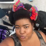 Dulcé Sloan Instagram – Can’t really post about the movie but yall had to see how cute I look! A double bow! I’m a child. How old do I look?