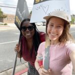 Eden Sher Instagram – Went picketing last week for the first time bc I left for UK the literal DAY the strike started. it was v emotionally difficult to not be able to support for so long. @koramadrama & I walked around Disney for several hours and even tho it was a million degrees it felt good to finally be out there to stand w @sagaftra and in support of @wgawest and hey I even ran into good friends along the way! #sagaftrastrong
