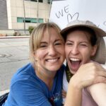 Eden Sher Instagram - Went picketing last week for the first time bc I left for UK the literal DAY the strike started. it was v emotionally difficult to not be able to support for so long. @koramadrama & I walked around Disney for several hours and even tho it was a million degrees it felt good to finally be out there to stand w @sagaftra and in support of @wgawest and hey I even ran into good friends along the way! #sagaftrastrong