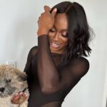Ego Nwodim Instagram – @bevza baby thank you for having me 🖤🖤 my son was mad he didn’t get the invite but i hit him with a couple treats, rubbed his belly one time and now we all good!