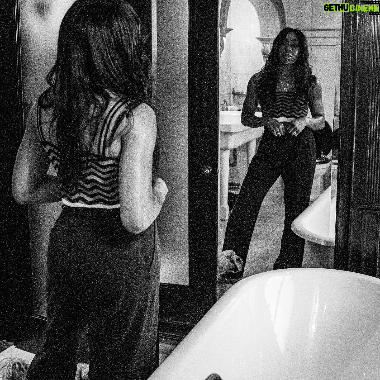 Ego Nwodim Instagram - that time my @apriltomsic caught me doing affirmations in the mirror 💕💕💕 one day I’ll tell y’all more about how proud I am of my heart and the incredible community of true & kind souls who’ve lifted me way up ✨ but for now, swipe thru and weep w me