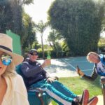 Eileen Davidson Van Patten Instagram - Unwinding with the boys after a looooong day! Talking @challengersmovie with the tennis consultant/coach @bgtennisnation and the hubs @vince_van_patten ! Missing you @kmatgilb the brains of the operation!!! 😉