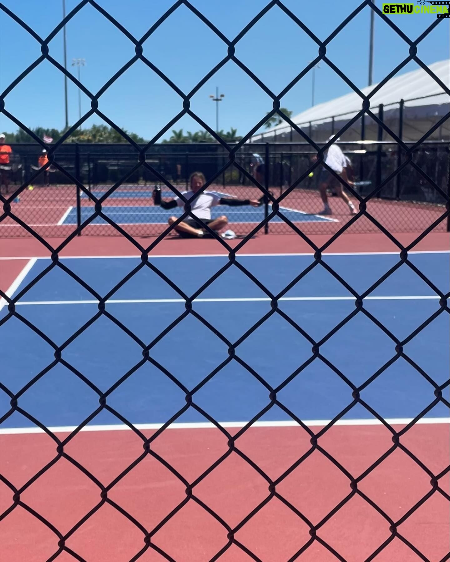 Eileen Davidson Van Patten Instagram - Sunday at @usopenpickleball with the man the myth the hot and the sweaty! @vince_van_patten killing it!!!!