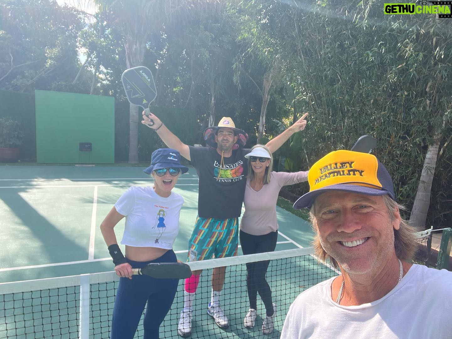 Eileen Davidson Van Patten Instagram - Representing @valley_mentality and wearing the newest drop the crop tee "The Valley Girl" for all of us valley girls out there! After some super fun doubles!