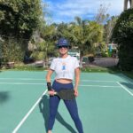 Eileen Davidson Van Patten Instagram - Representing @valley_mentality and wearing the newest drop the crop tee "The Valley Girl" for all of us valley girls out there! After some super fun doubles!