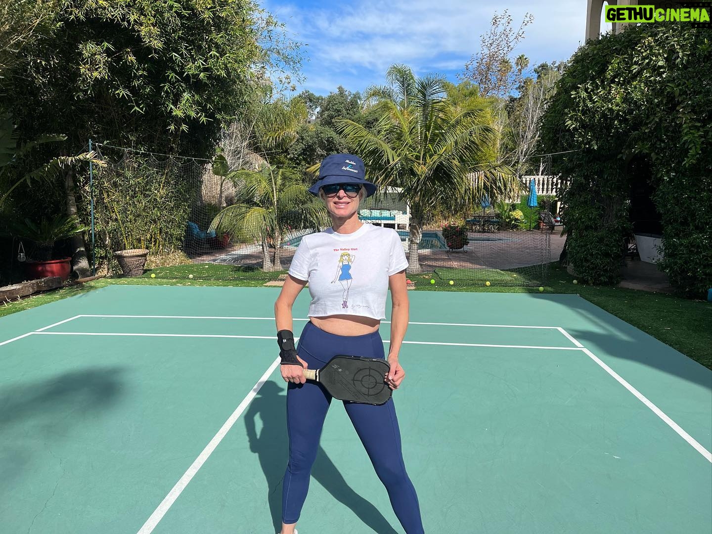 Eileen Davidson Van Patten Instagram - Representing @valley_mentality and wearing the newest drop the crop tee "The Valley Girl" for all of us valley girls out there! After some super fun doubles!