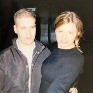Elaine Carroll Instagram - My first impression of Sam? The first time I met him was the weekend we moved into the dorms at Boston U. We were all little more than horny teenagers unpacking our suitcases, when a fight broke out between three boys. It was the first night everyone had moved in, and what started as a playful fight quickly escalated into something real. It was clear someone was getting hurt, but everyone, including me, stood around and watched, going, “omg what do we do we’re teeeenagers.” Then out of nowhere, pimple-faced Sam pushed his way into the room. He held up his arms and said, “Unacceptable!” in a booming voice like some kind of level-headed dad. The fight immediately ended and no one was seriously injured, and I remember being so impressed with that Sam guy. He didn’t go looking for a teacher, he didn’t seek approval from his peers. He just Did the Right Thing. Anyway, that put him on my radar, and he’s been on my radar ever since. 
This was 19 years ago. These pictures have nothing to do with the story, but I’m posting them because I look cute and this is Instagram after all. 
Sam is kind. Sam is smart. Sam is talented. He’s generous, he’s strong, he’s peacemaking, and my god is he funny, I mean, have you SEEN his dance videos? (Not to mention all the other videos he’s made his whole career.) He’s passionate, he’s sexy, he’s dedicated, he’s a great listener and pretty good sous chef. And you wanna know what else? He’s a freaking nerd who’s great at video games and undefeated at Type Racer, and he does this really bad impression of Durnald Trurmph that makes me laugh so hard, I swear, it feels like medicine. And in the 19 years we’ve been in love, he’s never ONCE taught me any of his magic tricks despite all my asking, and goddamnit I respect it. 
If you’re still reading, then yes, you guessed it: today is @samreich birthday. Please do me favor and Shower him with love. Make it rain for this man. He deserves it. Happy birthday, my love. I know you’re trying to do a no-sugar thing, but there’s gonna be so much pie and cake and other nonsense when you get home.