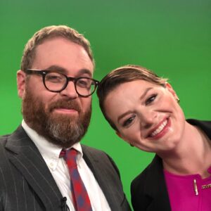 Elaine Carroll Instagram - Got to play a newscaster with the man of my dreams