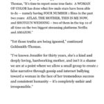 Elaine Goldsmith-Thomas Instagram - A FEW MOTHERF***ING FACTS FOLKS!!!! Love, E. TWO YEARS - FOUR NUMBER 1 FILMS- #atlas #themother #thisismenow #shotgunwedding 💪