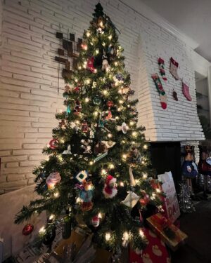 Elaine Hendrix Instagram - Merry Christmas from our little crazy, cozy world to you & yours. Wishing you peace, ease, contentment & gentleness. Tis’ the season for all that is tender & light. 🎄🎁😘
