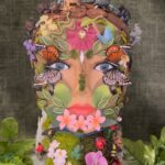 Elaine Hendrix Instagram - Introducing: Gaia. Mother Earth. She came to me in a vision. I brought her to life. This is something for which I am quite proud. It’s not my normal thing. Thinking it needs to be. Big gratitude to @jessicawrighthair & @melrosemcqueen for the opportunity to stretch my creative legs with this one. Originally designed for their Original Mannequin Party where proceed went to supporting @palsatlanta And big gratitude as well to Lauren who won her but gave her back to me when I realized I was not ready to part with her. 💝 #motherearth #gaia #mannequinhead #creativity #vision