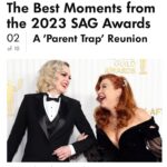 Elaine Hendrix Instagram - My bestie asked me to be her date so, by golly, I showed up as her date. I 🖤 you @lisaannwalter. Glam:💄 @adamchristophermakeup • 💇🏼‍♀️ @dvohair • 🧵@littleblacktux • 🏆 @sagawards #sagawards #lisaannwalter #elainehendrix #bffs #redcarpet #date #theparenttrap #justiceformeredithblake #chessyforever