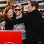 Eleanor Tomlinson Instagram - What a night celebrating The Couple Next Door with my favourite people ♥️ Thank you @filmfestivaloostende for having us and honouring @samheughan and I with a star on your promenade! As always, thank you to our wonderful crew who made TCND one of the best experiences yet, and last but definitely not least, thank you to you gorgeous fans for showing us such love ♥️ • Styled by @rebeccacorbinmurray in @giambattistavalliparis @jimmychoo @vaara_studio @vraiofficial & @shoptheirishtwin @filippa_k @louboutinworld @ananyafinejewellery • Hair and Makeup by @michelle_beeckman_makeup