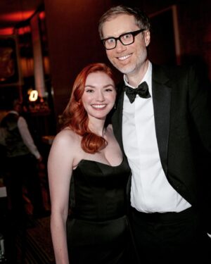 Eleanor Tomlinson Instagram - Worlds colliding at the Bafta Gala 🖤

@bafta 

@stephenmerchant #aidanturner 

📸 @shaneanthonysinclair.ig 
📸 @carlopaloniphoto 
@gettyentertainment