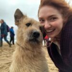 Eleanor Tomlinson Instagram - More than a few tears shed today on hearing that my all time favourite co-star, Barley, has crossed over that rainbow bridge. The Garrick to my Demelza. Barley, you’ve left a mighty paw print on my heart 🐾 Love to the best stunt dogs team @stuntdogsandanimals_ig ♥️ @official_poldark #adoptdontshop