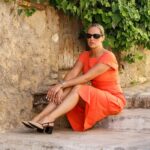 Elena Asimakopoulou Instagram - 🍊🍊🍊 Dress by @enzzo_fashion #orangecolor #springmood #dress #newcollection #by #enzzofashion #shoponline #mules #scarpiamobyelena #linkinbio