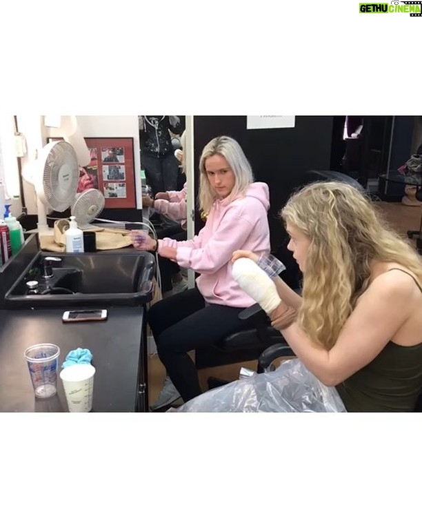 Elena Kampouris Instagram - Meet @kristiesita and find out about her powerful story💗this beautiful soul’s dedication and guidance was crucial in helping me understand the psychological and physical elements in playing a double amputee. helping me give the most honest voice possible in this journey of playing such an important character. we spent countless hours working together and and now she’s like a sister to me👯♀️1st vid is our handshake 2nd is one of our many work sessions😘💖 @sacredlies #SACREDLIES #behindthescenes #BTS #amputee #inspiration #motivation #strong #woman #superwoman #girlpower #empowerment #inspire #setlife #film #tv #womeninfilm #life #dream #friends #sister #beauty #womenempowerment #power #fit #dance #love #rolemodel #community #movie #positive 