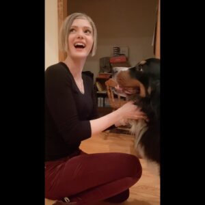 Elena Kampouris Instagram - Reunited with my singing partner Bernie the Bernese mountain dog!😍❤️🐻❤️🐶❤️what should our band name be?🎶 
与我的唱歌伙伴Bernie团聚.  它是一只伯恩山犬! 我们的乐队名字应该是什么? 

#music #song #CulturalAdventurist #explore #singer #art #world #passion #love #Chinese #culture #beautiful #adorable #dog #cute #animals #fluffy #dogsofinstagram #sweet #puppy #puppygram #obsessed #band #fun #doglover #soul #happy #smile #instagood #instamusic @pierrechwang