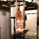 Elena Kampouris Instagram – Still working on it!💦😅💪missing my @goldsgymbridgewater @goldsgym fitness fam !!💘#healthy #progress #health #fitness #fit #balance #positive #mood #lifestyle #focus #abs #core #grow #workout #strong #muscle #legs #work #hard #inspiration #motivation #gym #quotes #goals #instafitness #fitspo #yoga #instafit #gains ‬#healthylifestyle