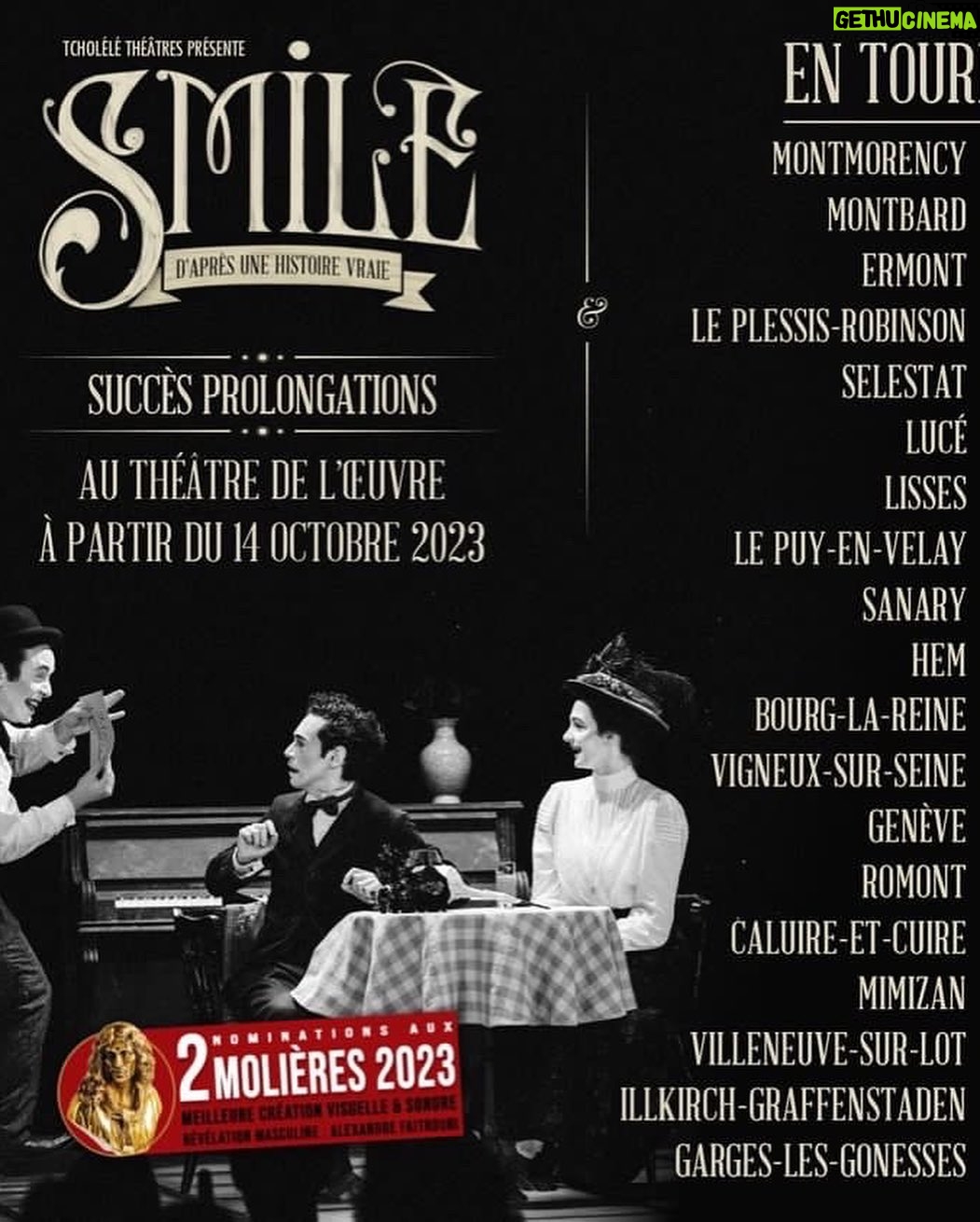 Éléonore Sarrazin - 2.3K Likes - Je vous ai annoncé il y a quelques jours, un projet qui reprenait dans un mois. Il ne s’agit pas de mon retour sur des plateaux marseillais, mais bien de mon entrée dans la troupe de Smile ! 🍾🍾
Après une première saison triomphante, le spectacle part en tournée et j’assurerai pendant ce temps là les représentations parisiennes, au théâtre de l’Oeuvre, en alternance avec @pauline_bression et @ophelielehmann aux côtés de @dan_menasche @alexandrefaitrouni @grant_lawrens et @tristan_robin_actor
🖤🤍🖤
Mes dates:
26,27,28,29 Octobre
2,3,10,11,12,16,17,24,25,26,30 Novembre
1,9,10,14,15,21,22 Décembre
Ps: ne soyez pas déçus, cette annonce n’exclu pas un retour de Sabrina très prochainement ! 😉
@tcholeleproductions @nicolasnebot @anthonyverdotbelaval
📸 @juliereggiani 👸🏻 @juliechen.aa