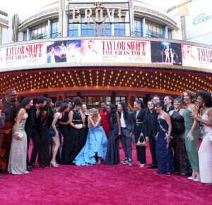 Eliotte Woodford Instagram - Wow. What a NIGHT. What a MOVIE. What a TEAM OF STARS I somehow get to surround myself with while supporting the BRIGHTEST STAR, @taylorswift .

I am still in awe of what I witnessed in that theater. I was immediately immersed in the world of #TheErasTour and felt like I was truly at a stadium show. It was so amazing to actually feel like I was in the audience of this wonderful spectacle. I was scream shouting, singing, dancing, and having THE MOST FUN. 

I can’t wait for everyone to experience this concert as an EPIC FILM. Whether it’s your first or fifth time seeing the show, I hope you have as much fun as I did. 

To say I’m honored and blessed to be a part of THIS SHOW with THESE PEOPLE is the biggest UNDERSTATEMENT. 

THANK YOU to my Eras Tour cast and crew family and @taylorswift for making me BETTER. I love you all!

WE MADE A MOVIE!!!!
🤩🥳🥹

Makeup: @mayelypaez 
Styling: @styledbyhannahmellow 
Dress: @herveleger 
Shoes: @dolcegabbana 

Ps- it’s dumb I can’t tag my whole fam here!
I love yall forever. 

#taylorswift #TS #tstheerastour #tstheerastourfilm #movie #moviepremiere #redcarpet