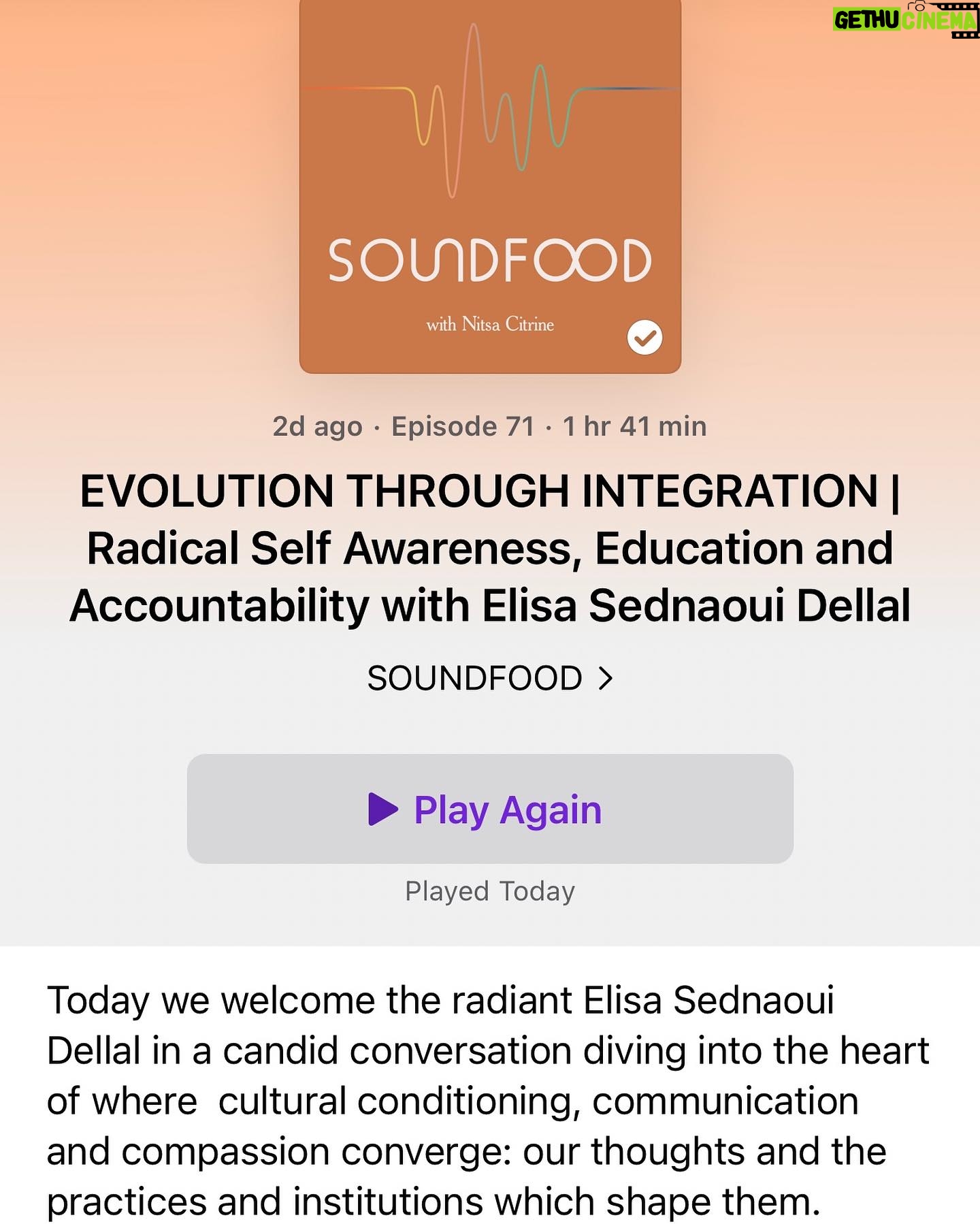 Elisa Sednaoui Instagram - In love with this @soundfoodspace with the radiant @elisasednaoui ❤️❤️❤️⚡️ As a best selling author and the founder/visionary behind Funtasia, a global education platform with both a non profit @funtasiaimpact and enterprise @funtasia Elisa is devoted to transforming how we think, learn and grow. I admire how Elisa bravely and gracefully exists in her unique intersectional space - uniting the worlds of fashion, film, business, neuroscience, communication, personal growth, education and philanthropy. Beyond being absolutely stunning (inside and out!), our guest is a deep feeler, critical thinker and fierce leader. Raised between Europe and Egypt, Elisa started working in fashion and film at age 14 to become financially independent from her artist parents. Her career quickly gained momentum and she became a muse for Karl Lagerfeld and Christian Louboutin, fronted campaigns for Chanel, Armani, Lancome, Roberto Cavalli, was on the covers all the renowned publications Vogue, Elle etc. has appeared in various international films and was named the Godmother of the Venice Film Festival in 2015. At the peak of her entertainment career – while filming a documentary in Egypt– Elisa realized the potential for change through education. She quickly recognized this was her true life passion and did a full 180 to then dedicate her life to serving others. The courage it takes to make that kind of move is tremendous. Elisa reflects on her unconventional life path, including her muli-cultural upbringing, Egyptian ancestry, creative journey, personal growth, surrender, motherhood, and the blend of both European and American influences which have shaped her current approach to family, love, life, and work. Elisa Shares powerful insights from her recently published book ‘Nessuno può farti star male senza il tuo permesso’ (“Nobody can hurt you without your permission”) and reminds us how important serenity is in the big picture. We discuss how reprogramming our limiting beliefs & thoughts can transform our reality and how Funtasia offers a holistic approach to education, which is crucial for systemic change and healing. Thank you Elisa for sharing your light with us 🕯️