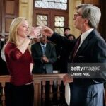 Elisabeth Röhm Instagram - Oh how I love you, Sam Waterston! What an honor and a privilege it was to share the stage with you for five years. I applaud your last performance tonight @nbclawandorder as our beloved Jack McCoy. The world will thankfully always have reruns to get their much needed fix. When I joined Law And Order, it was literally like becoming one of the Beatles. I walked down the street with Sam and people would call his name from cars nearly creating a collision because they wanted to get a good look at him. Women shrieked from afar, their obvious and forever crush. I was in awe. Still am. I deepened my craft as an artist, I learned how to be a good solid smart human being (Sam read news endlessly & genuinely held the law in high regard). I learned how to be a consummate professional. He became a great mentor and friend and I picked up a couple of things about how to do things the right way across the board. I am so grateful for the years that I spent with the GOAT. All hail, Sam Waterston! 👑 ❤️