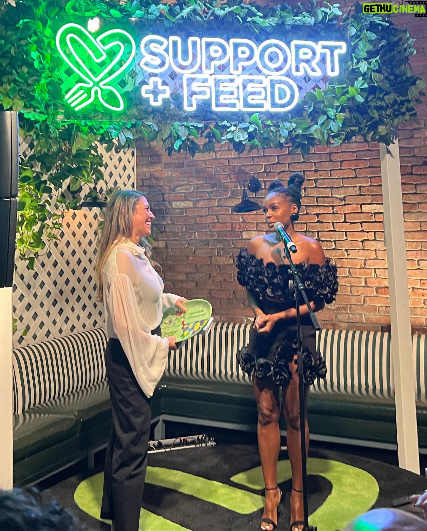 Elisabeth Röhm Instagram - Thank you @maggiembaird & the @supportandfeed family for a glorious evening celebrating your powerful service and beautiful contribution to society and honoring @janellemonae and all of the other strong and huge hearted philanthropists tonight. It was memorable and moving @apb_melrose Your commitment to community and being of service, bringing plant based food to others, caring for the planet and feeding those in need is honorable and inspiring. ❤️