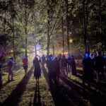 Elisha Applebaum Instagram - For my last couple of birthdays I have organised a mini festival for my wonderful friends and family. This year involved foraging, slip and slides, dancing, games, silent disco in the woods and sooo much food ! Here’s a snippet of this years APPLEFEST 2023 - The G.O.A.T era 🐐