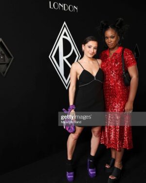 Elisha Applebaum Instagram - Thank you @ralphlauren for the most gorgeous evening 🟪

Styling: @hurr @bashparis @kurtgeiger @annikainez 

Make up: @tonihowardx