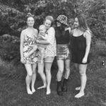 Elisha Applebaum Instagram - For my last couple of birthdays I have organised a mini festival for my wonderful friends and family. This year involved foraging, slip and slides, dancing, games, silent disco in the woods and sooo much food ! Here’s a snippet of this years APPLEFEST 2023 - The G.O.A.T era 🐐