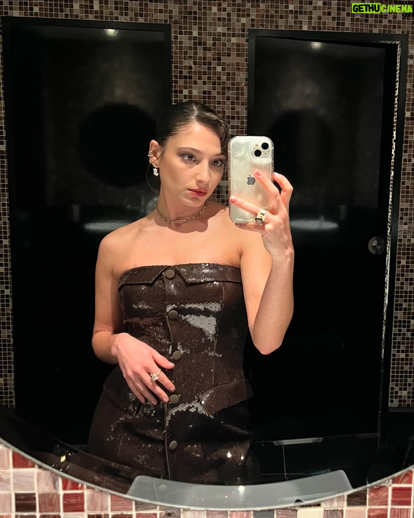 Elisha Applebaum Instagram - Thank you @finchandpartners for having me at the @vogue X @netflix BAFTA Television Awards Celebration πͺ©π Thank you to my stylist guru @najats and makeup artiste @rebeccahampsonmakeup ! @rotatebirgerchristensen @kurtgeiger @guess @jean_ldn