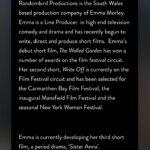 Eliza Butterworth Instagram – SISTER ANNA 🎬📽️🎞️ I am so honoured to be stepping into the role of Anna Lischer alongside the brilliant @tomyork_official in the incredible new short film ‘Sister Anna’ written and directed by Emma Morley and produced by @randombirdproductions . We are so excited to film this fantastic new project! @emmamorleyrandombird ✨✨✨