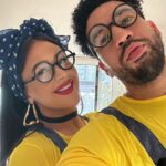 Eliza Butterworth Instagram – Happy Halloweeeen!!! 🧡🎃🧡 this is from our lil Halloween party last year for the little ones! For their amusement, Michael and I went as Minions! #halloweenhoneys #pumpkinpeeps #spookysausages #magnificentminions