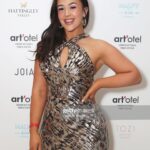 Eliza Butterworth Instagram – Oh what a night! 🪩🏙️🪩 at the absolutely exquisitely stunning @artotellondonbattersea ART’OTEL BATTERSEA in London! The most gorgeous and unique hotel I have ever seen with such mindblowing views of Battersea Power station! We had synchronised swimmers, live music and painters making stunning art in front of us! Unreal!! Woooww! Thank you so much @artotellondonbattersea for having us also to dine on the delicious food from @joiabattersea! Beautiful. @artotel #myartotel #artotelbattersea #joiarestaurant ✨✨✨ thank you so much to @epilogueagency and @loopvip