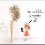 Elizabeth Berkley Instagram - Just a little levity for the #mamas of littles out there. Sending love to you all. We are in this together. Let’s keep our robes close by when getting ready, shall we? Thx to my sis @audberkley for sending and giving me a giggle this morn. ❤️❤️👯‍♀️ art: @thaisvanderheyden 🌈
