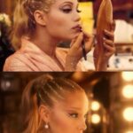 Elizabeth Berkley Instagram - SHOWGIRLS 👯‍♀️This past week, the magical @arianagrande recreated my #Nomi for #halloween with all the love and attention to detail that only an artist with her heart and creative genius could do. I adore you, @arianagrande and love how you and @lizgillz had fun with #nomiandcrystal in a way that only you two could. When you are from #differentplaces you have to watch your back because when you are wearing @versace #versayce #theresalwayssomeoneyoungerandhungriercomingdownthestairsafteryou 🌋😝🥰❤️🔥🌟🎬 Always grateful to the genius @byellenm for creating the most incredible looks for Nomi. @davidcraigforrest for visionary makeup and #marieangeripka for hair magic Your creative team is genius too: @manthony783 💄#halloween