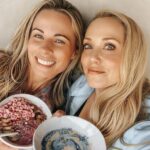 Elizabeth Berkley Instagram – TIE DYE BRUNCH :💗💗✨✨
 
I’ve been craving support from other mama friends more   more during this time at home. I was so happy to safely get to spend time outside in the sunshine with my sweet friend @sophie.jaffe and create a little yogurt brekkie bar   chat all things motherhood. 🤍
 
I love spending one on one time, sharing meaningful conversation with dear friends in my life. Having nourishing food at the center of it adds that extra sweetness to making new, fun memories. We used the @so_delicious Dairy Free Pairings Spiced Blueberry Coconutmilk Yogurt Alternative to create the cutest tie dye bowls! We added  rainbow sprinkles, plant-based food coloring, tons of organic fruits, nut butters and a superfood honey drizzle. It’s such a fun and easy activity to do for your brunch at home or with kiddos! Let them decorate their own parfait bowl so they feel a part of the process.
 
And, be entered for a chance to win your own tie-dye kit and be featured on the So Delicious IG feed by sharing your own yogurt bowl (tie-dye or otherwise!) using #SoDeliciousSweepstakes! Limit one entry per person, giveaway ends 10/7, see full rules at https://bit.ly/TieDyeBrunch
 
Tag your favorite brunch bestie below! 
 
#SoDeliciousPartner #Dairyfreeyourmind #sodeliciousdairyfree