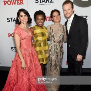Elizabeth Rodriguez Instagram - What a night! This is how you do a premiere!!!! @thegarden  what what! Here are some more moments from last night. August 25th! Get ready. I’m all over this season. @power_starz #thefinalbetrayal #youaintread  thank you @erinnstyles @lizomakeup @coreytuttlehair 👗@reemacra thank you! Everyone wanted to know who made the dress. Simply stunning!!!