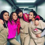 Elizabeth Rodriguez Instagram - Behind the scenes of our last day shooting... it’s finally starting to hit me. I shot the first day of season1 and the last day of season7. There was no way to imagine what this series was about or how it would effect so many lives and change the old Hollywood paradigm forever . It shed light on many important issues and made us laugh and cry along the way. THANK YOU @ijnej from the bottom of my super sensitive heart. Thank you fans for taking this ride with us. #timeflies #finalbow #gratitude #aleida #aleidadiaz #oitnb #netflix #whataride #actor #livingmybestlife
